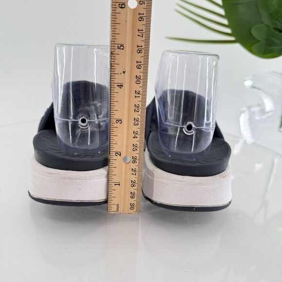 Bzees Women's Galaxy Sandals 8.5 Wedge Heel Slip On Blue Textile Casual Comfy - Picture 9 of 16